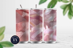 Sparkly Ribbon Texture | Pink Sheer Ribbon Pattern Product Image 2