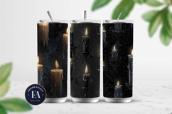 Gothic Candle Pattern | Dark Burning Candles Texture Product Image 2