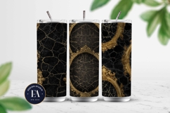 Cracked Mirror Frame Pattern | Black Gold Baroque Product Image 2