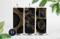 Cracked Mirror Frame Pattern | Black Gold Baroque Product Image 2