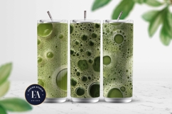 Matcha Foam Texture, Green Bubble Pattern Product Image 2