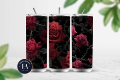 Gothic Rose Digital Paper, Dark Floral Seamless Pattern Product Image 2