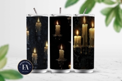 Gothic Candle Pattern | Dark Burning Candles Texture Product Image 2