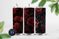 Gothic Rose Digital Paper, Dark Floral Seamless Pattern Product Image 2