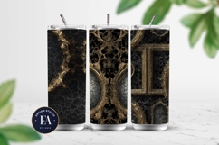 Cracked Mirror Frame Pattern | Black Gold Baroque Product Image 2