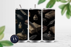 Vintage Book Quills Pattern | Dark Academia Paper Product Image 2