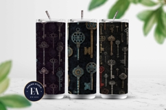 Antique Keys Pattern | Gothic Vintage Texture Product Image 2