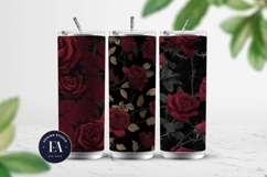 Gothic Rose Digital Paper, Dark Floral Seamless Pattern Product Image 2