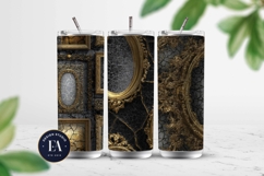 Cracked Mirror Frame Pattern | Black Gold Baroque Product Image 2