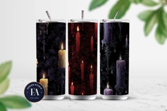 Gothic Candle Pattern | Dark Burning Candles Texture Product Image 2