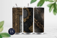 Cracked Mirror Frame Pattern | Black Gold Baroque Product Image 2