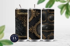 Cracked Mirror Frame Pattern | Black Gold Baroque Product Image 2