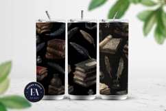 Vintage Book Quills Pattern | Dark Academia Paper Product Image 2