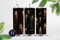 Gothic Candle Pattern | Dark Burning Candles Texture Product Image 2