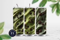 Matcha Ice Cream Pattern, Matcha Dessert Digital Paper Product Image 2