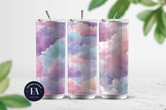 Pastel Cloud Pattern | Watercolor Sky Texture Product Image 2
