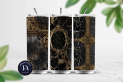 Cracked Mirror Frame Pattern | Black Gold Baroque Product Image 2