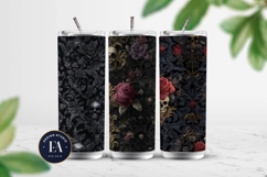 Gothic Baroque Damask Pattern | Dark Floral Skulls Product Image 2