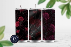 Gothic Rose Digital Paper, Dark Floral Seamless Pattern Product Image 2