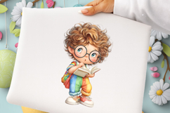 Whimsical School Boy Clipart Product Image 2