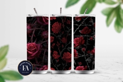 Gothic Rose Digital Paper, Dark Floral Seamless Pattern Product Image 2