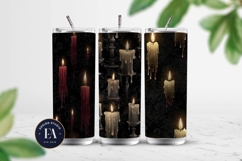 Gothic Candle Pattern | Dark Burning Candles Texture Product Image 2