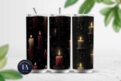 Gothic Candle Pattern | Dark Burning Candles Texture Product Image 2