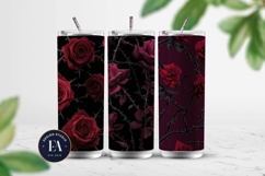 Gothic Rose Digital Paper, Dark Floral Seamless Pattern Product Image 2