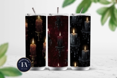 Gothic Candle Pattern | Dark Burning Candles Texture Product Image 2
