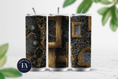 Cracked Mirror Frame Pattern | Black Gold Baroque Product Image 2