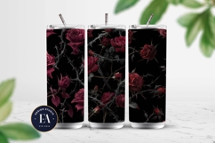 Gothic Rose Digital Paper, Dark Floral Seamless Pattern Product Image 2