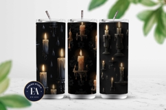 Gothic Candle Pattern | Dark Burning Candles Texture Product Image 4