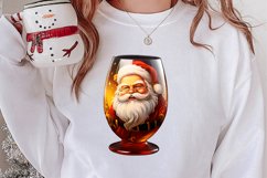 Christmas Wine Cup Sublimation Clipart Product Image 2