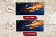 Christmas Mug Sublimation, Gold Glitter Mug Wrap Design Product Image 2