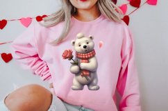 Valentines Day Bear Sublimation Clipart, Valentines Day PNG Product Image 2