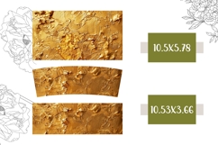 Gold Tumbler Wrap, Gold 40 Oz Tumbler Template Product Image 2