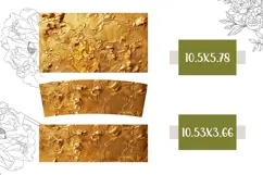 Gold Tumbler Wrap, Gold 40 Oz Tumbler Template Product Image 2