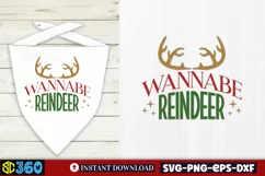 Wannabe reindeer SVG, Christmas Dog SVG Product Image 2