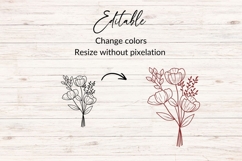 August Birth Flower Bouquet SVG - Poppies Product Image 2