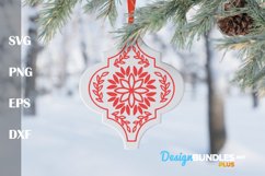Christmas floral arabesque svg Product Image 1