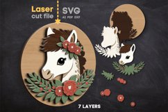Pony SVG laser cut file for Glowforge Product Image 2