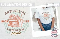 Book Lover Sublimation design Quote Bookish PNG Product Image 1