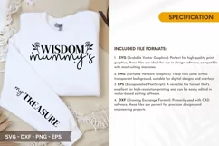 Mummy's Wisdom SVG - Mother's Day Sleeve T shirt Design Product Image 2