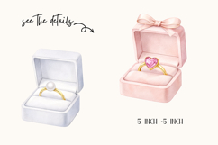 Watercolor Engagement Ring Boxes Clipart Product Image 2