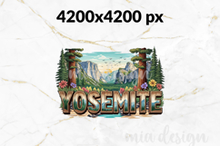 Yosemite PNG, Vintage National Park Half Dome Sublimation Product Image 2