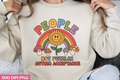 People Not Puzzles Autism PNG, Autism Sublimation PNG Product Image 1
