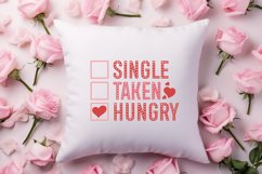 Single taken hungry SVG, Retro Valentine SVG Product Image 2