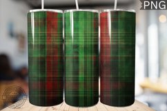 Green Christmas Plaid Tumbler Wrap -High Quality 300 Dpi Product Image 1