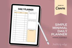 Simple Minimal Daily Planner Template Editable Canva Product Image 2