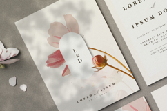 minimalist wedding card invitation with floral watercolor Product Image 2